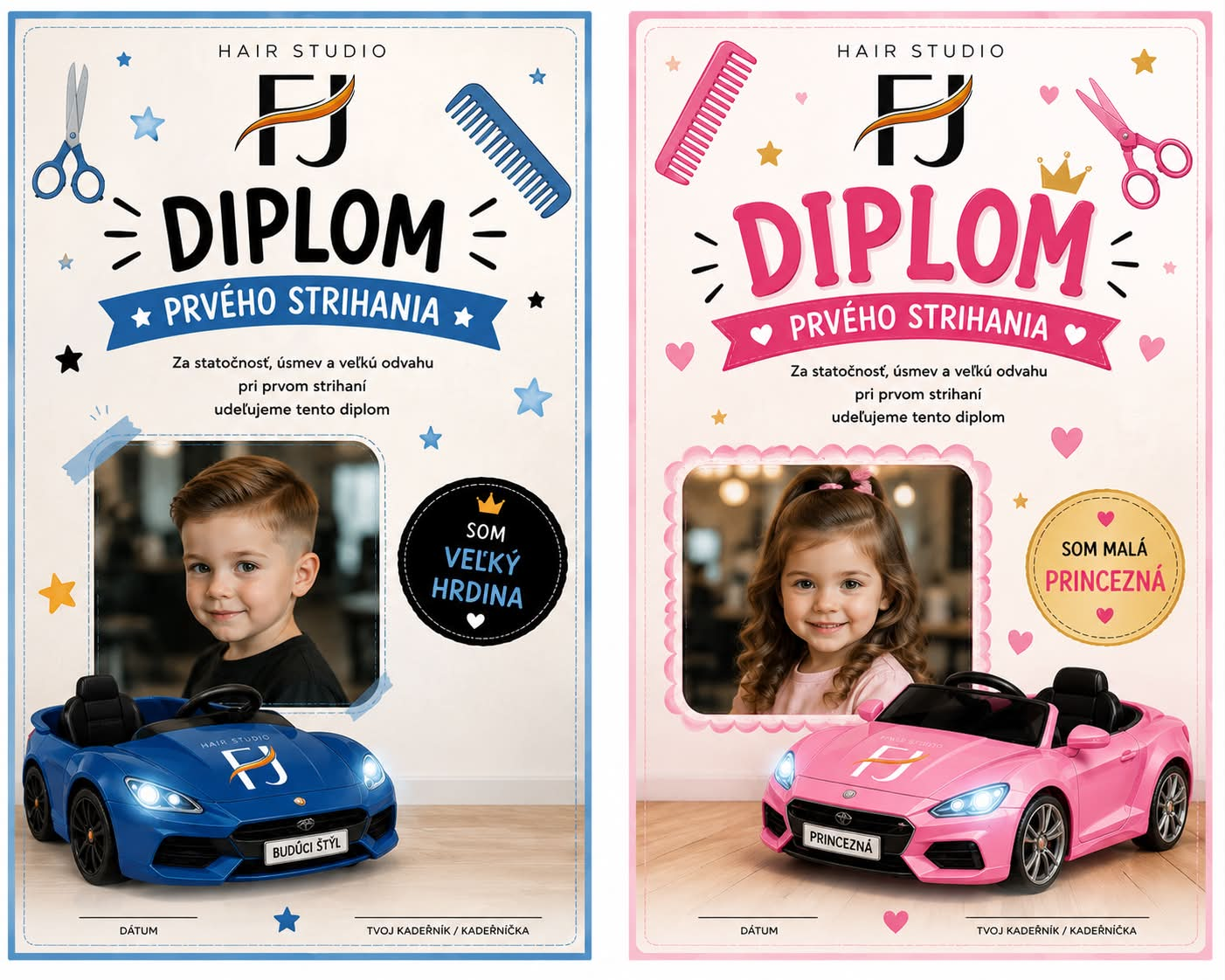 Diplom za prvé strihanie
